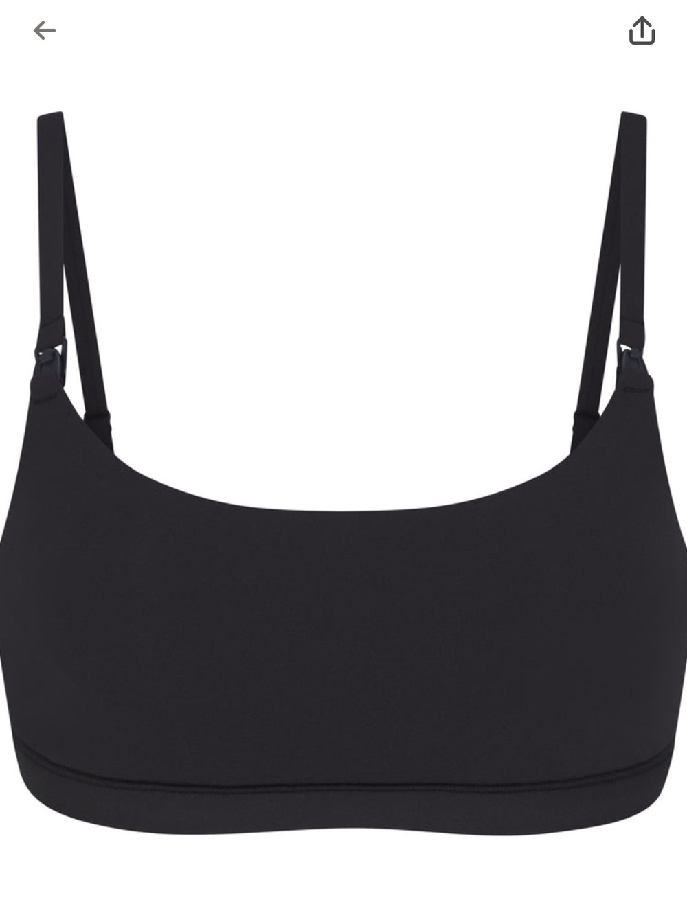 SKIMS | Black Everbody Maternity Nursering Scoop Bralette | Size XL